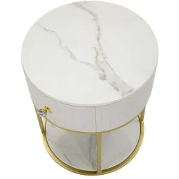 Table de chevet en métal Montpellier 42 x 48 cm
