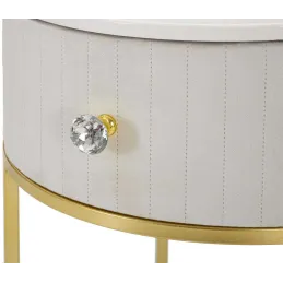 Table de chevet en métal Montpellier 42 x 48 cm