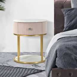 Table de chevet en métal Montpellier 42 x 48 cm