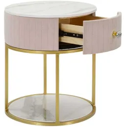 Table de chevet en métal Montpellier 42 x 48 cm