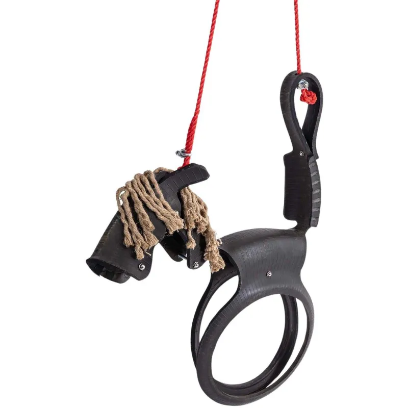 Balançoire cheval en pneu