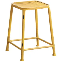 Tabouret carré en métal