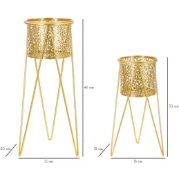 Support à plantes en métal Glod (Lot de 2)
