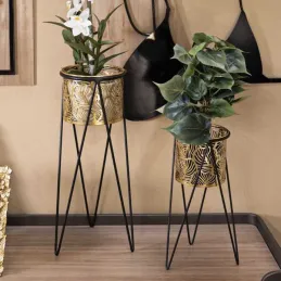 Support à plantes en métal Drak (Lot de 2)