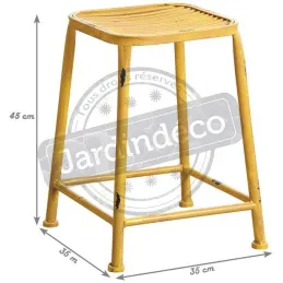 Tabouret carré en métal