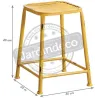 Tabouret carré en métal