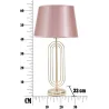 Lampe à poser en métal Krista 33 x 64 cm