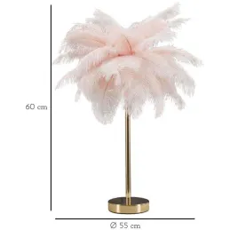 Lampe à poser en métal et plastique Palm 40 x 55 cm