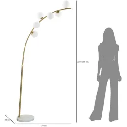Lampadaire en métal 6 abat-jour Arc