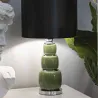 Lampe à poser en verre et métal Eva