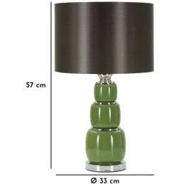 Lampe à poser en verre et métal Eva
