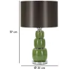 Lampe à poser en verre et métal Eva