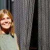 Rideau de porte en PVC gris et noir Riva