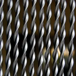 Rideau de porte en PVC gris et noir Riva