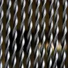 Rideau de porte en PVC gris et noir Riva