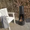 Cheminée de terrasse rond en acier