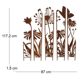 Treillis brise vue en 5 parties Fleurs