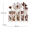 Treillis brise vue en 5 parties Fleurs