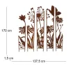 Treillis brise vue en 5 parties Fleurs