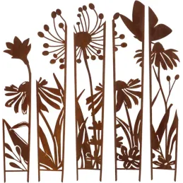 Treillis brise vue en 5 parties Fleurs