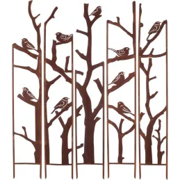 Treillis brise vue en 5 parties Oiseaux