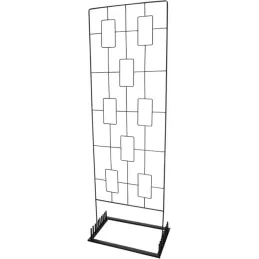 Treillis support pour plantes en acier noir