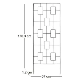 Treillis support pour plantes en acier noir