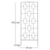 Treillis support pour plantes en acier noir