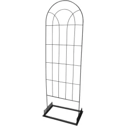 Treillis support pour plantes en acier noir