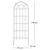 Treillis support pour plantes en acier noir
