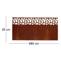 Bordure de pelouse en acier 480 x 20 cm