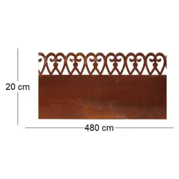 Bordure de pelouse en acier 480 x 20 cm