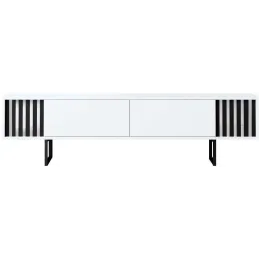 Meuble TV en aggloméré et métal Chrome Line