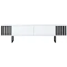 Meuble TV en aggloméré et métal Chrome Line