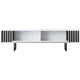 Meuble TV en aggloméré et métal Chrome Line