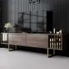 Meuble TV en aggloméré et métal Gold Line
