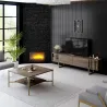 Meuble TV en aggloméré et métal Gold Line