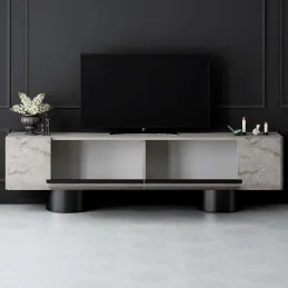 Meuble TV en aggloméré et métal Bohem