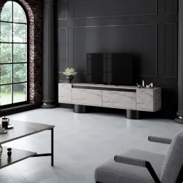 Meuble TV en aggloméré et métal Bohem