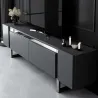 Meuble TV en aggloméré et métal Yildiz