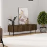Meuble TV en aggloméré et métal Herman