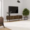 Meuble TV en aggloméré et métal Herman