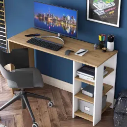 Bureau avec étagères en aggloméré Harry