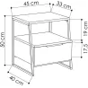 Table de chevet avec rangements Pal