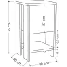 Table de chevet avec rangements Ema