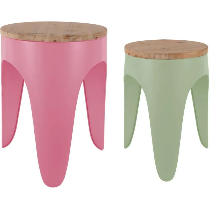 Ensemble de 2 tabourets Double Funky