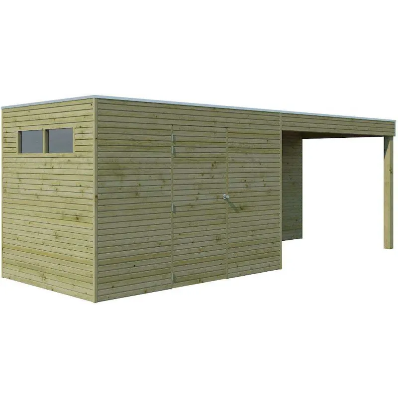 Abri de jardin traité 300 x 210 cm Qube