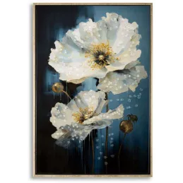 Tableau en toile et métal Bluey 42 x 3.5 x 62 cm