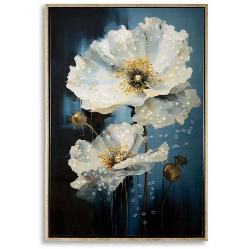 Tableau en toile et métal Bluey 42 x 3.5 x 62 cm