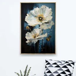 Tableau en toile et métal Bluey 42 x 3.5 x 62 cm